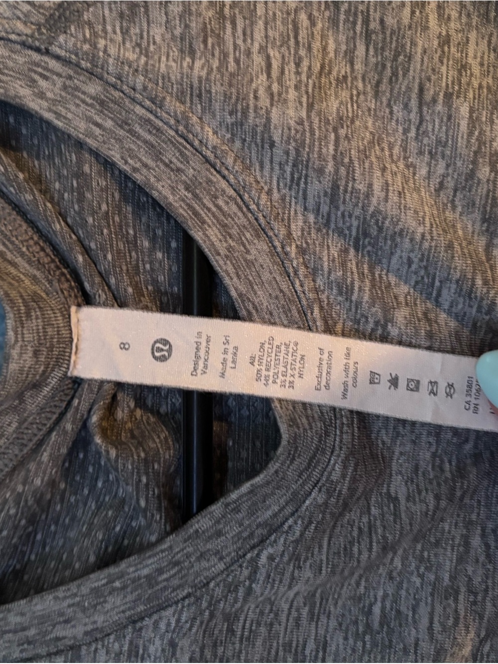 lululemon athletica Heathered Gray Performance Tee - Picture 2 of 2